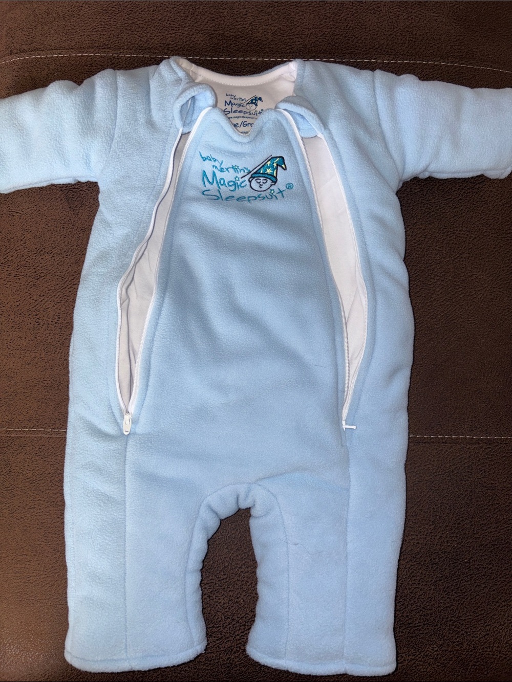 Halo baby Merlin magic sleep suit micro fleece large 3-6mo 18-21lbs BLUE NEW